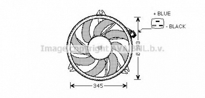 AVA QUALITY COOLING pe7524 -  Вентилятор, охлаждение двигателя